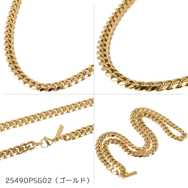 POLICE（ポリス） ネックレス ペンダント 喜平チェーン メンズ 2面 