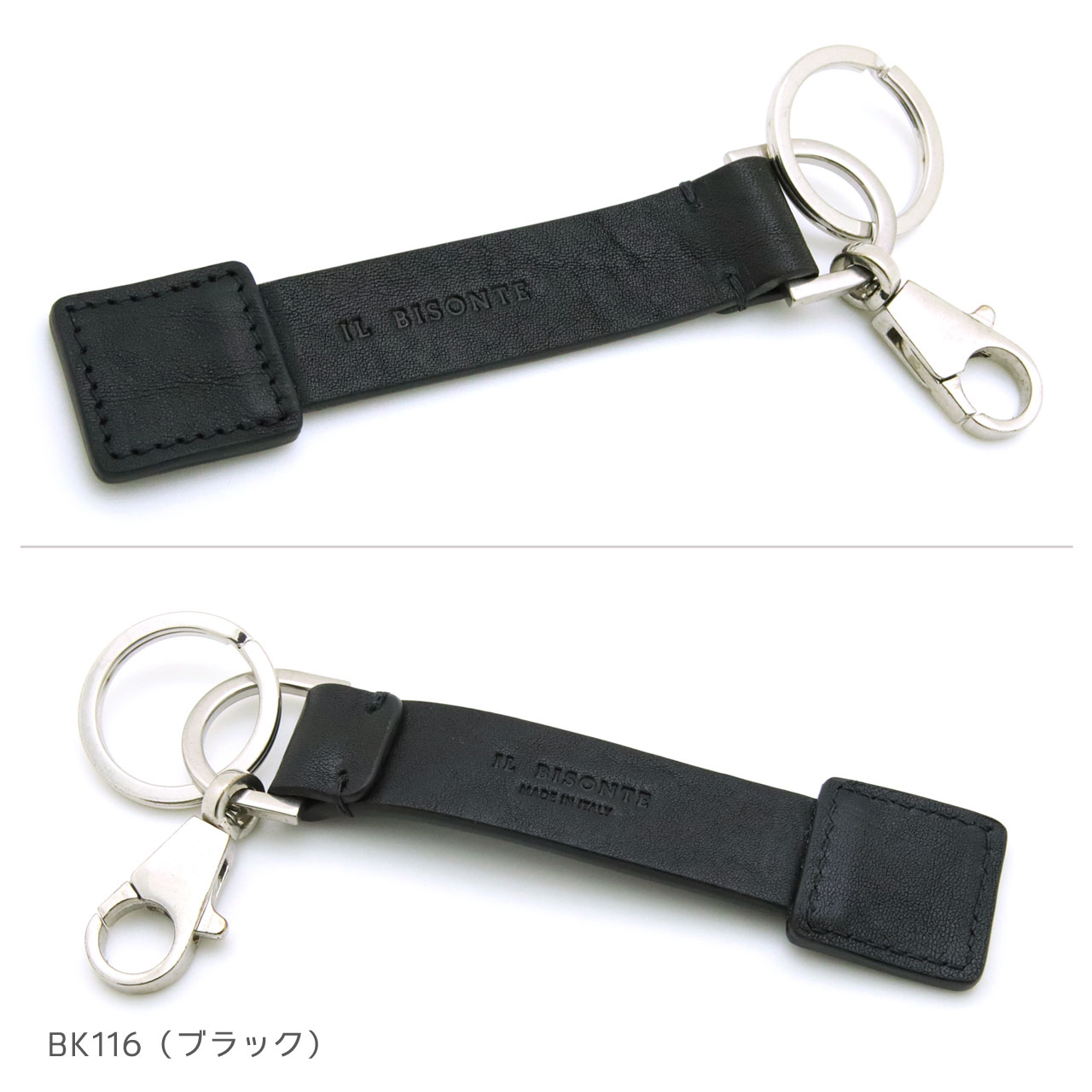 IL BISONTE（イルビゾンテ） キーリング レザータグ キーホルダー 本革