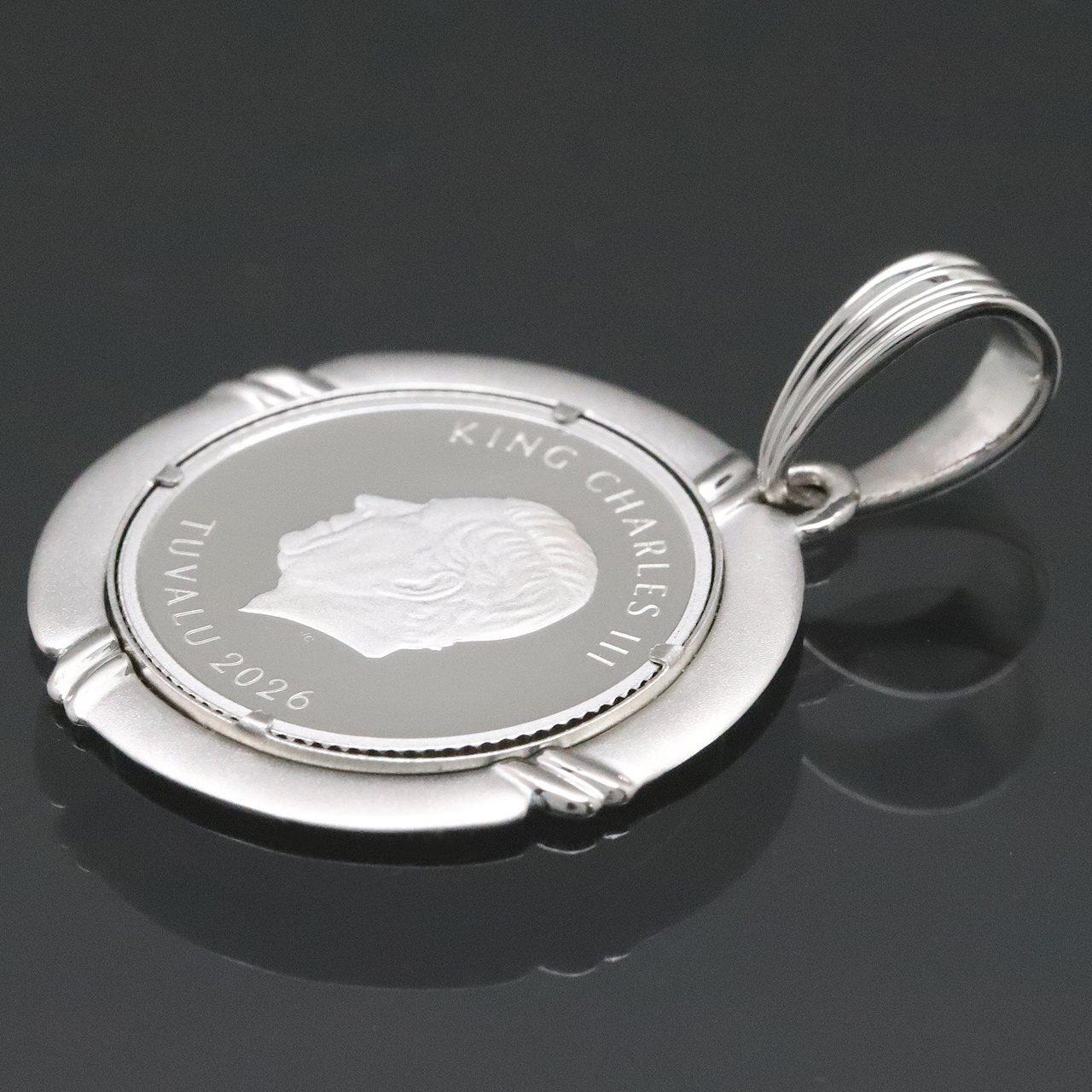 カ*コ様 プラチナペンダントトップ　1/10oz 純プラチナ コイントップ PT999 ペンダントヘッド 1/10oz 1/10オンス