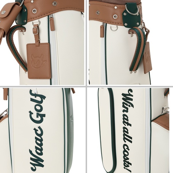 新品未使用　ワック WAAC ゴルフキャディバッグ WAAC ワック ゴルフ キャディバッグ UNISEX Grainy Synthetic Leather