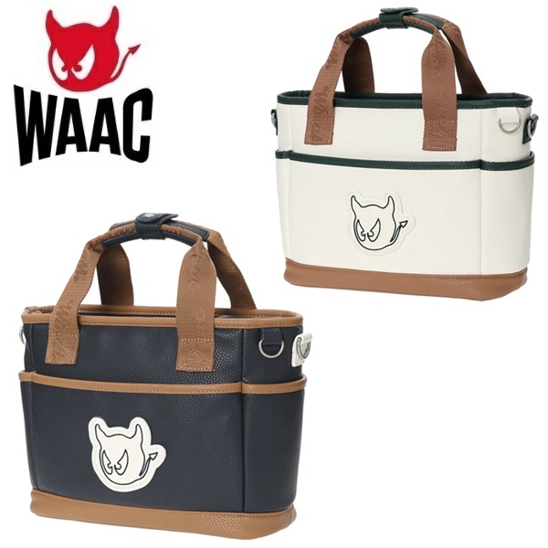 WAAC カートバッグ　ゴルフ　新品未使用 WAAC ワック ゴルフ ラウンドバッグ UNISEX Grainy Synthetic Leather