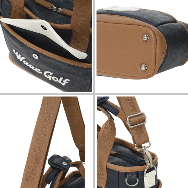 WAAC ワック ゴルフ ラウンドバッグ UNISEX Grainy Synthetic Leather