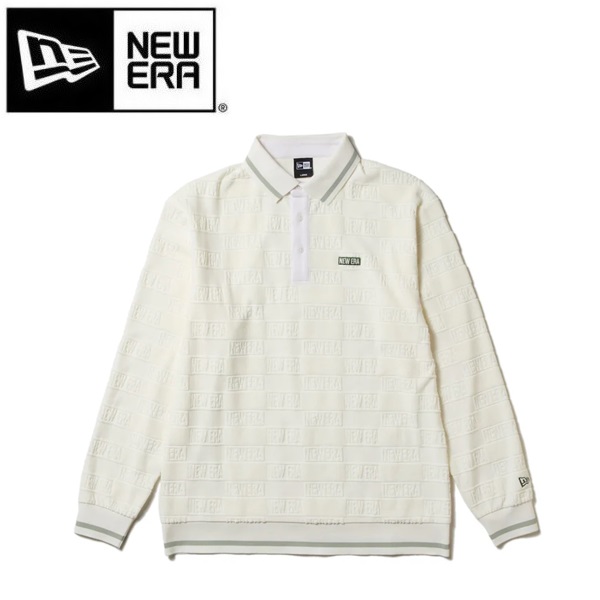 NEW ERA（ニューエラ） ゴルフ 長袖 ポロシャツ パイル オフホワイト