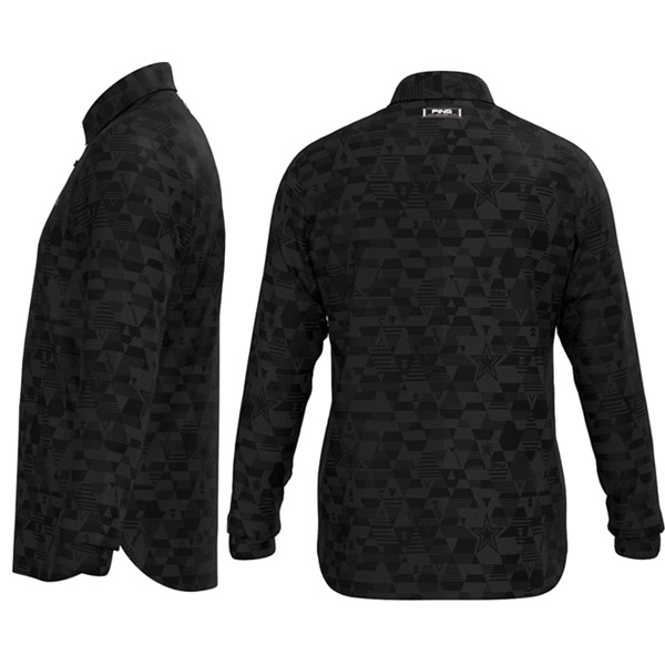 PING（ピン） ゴルフ PING GEOMETRIC プリント 長袖 ポロシャツ PING