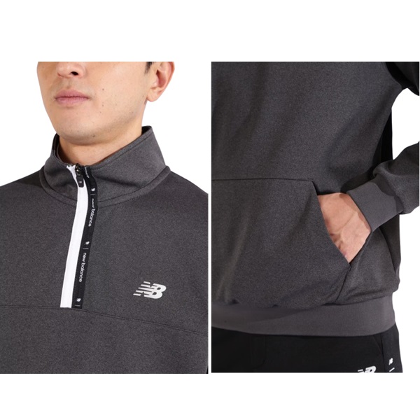 サイズ：7 NEW BALANCE GOLF ニューバランス 2024年モデル ハーフジップ ブルゾン  ブラック系 [240101417103] ゴルフウェア メンズ ストスト サイズ：7 NEW BALANCE GOLF ニューバランス 2024年モデル