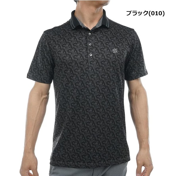 St ANDREWS セントアンドリュース　ポロシャツ LL St ANDREWS セント アンドリュース ゴルフ メンズ SAモノグラム柄 半袖