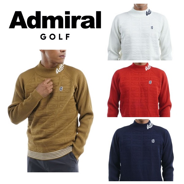 Admiral - アドミラル　メンズ ユニオンジャックジャガードモックネックニット Admiral Golf アドミラル ゴルフ メンズ ユニオンジャック