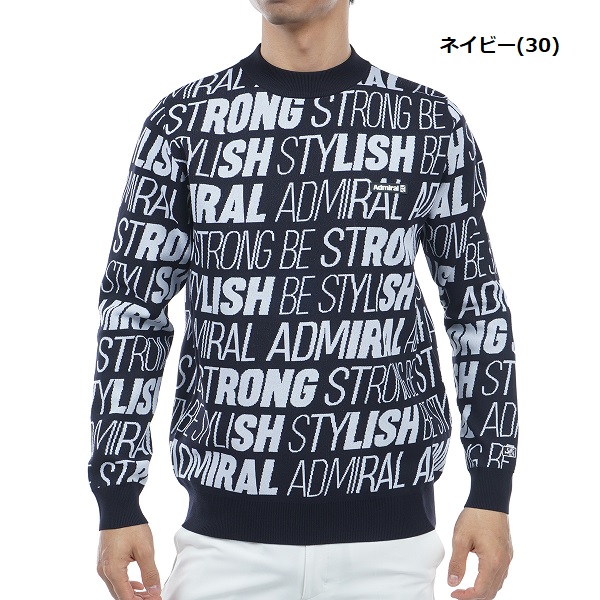 アドミラルゴルフ ビートルズ コラボ ニット ブラック 総柄 Lサイズ アドミラルゴルフ ビートルズ コラボ ニット ブラック 総柄 Lサイズ