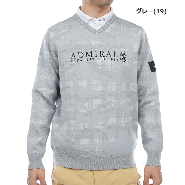 Admiral - [アドミラル ゴルフ] セーター カモフラジャカード 裏地付 Ｖネック ADMA Amazon | [アドミラル ゴルフ] セーター カモフラジャカード