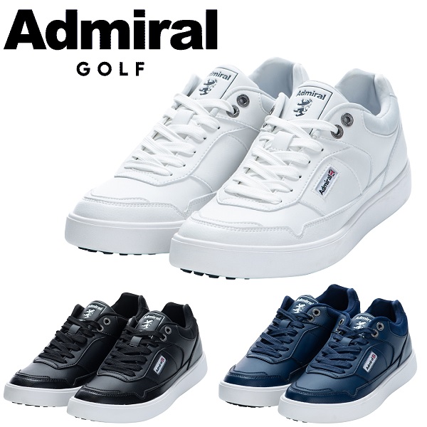 ◆即決送料込み！新品箱入り定価￥12,650 ADMIRAL ENGLAND アドミラル * ゴルフシューズ スニーカー スパイクレスシューズ ネイビー 23cm◆ adms3a-1.jpg