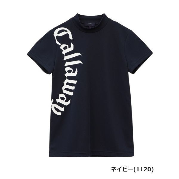 【ＷＴＷ】ストレッチカノコモックネック*ロゴ入りTシャツ カノコ リラックスモックネック ショートスリーブ【logo】