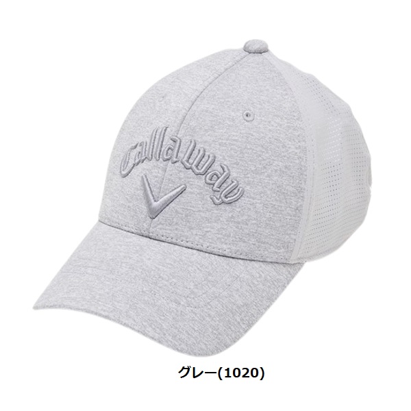 Callaway メッシュバックキャップ グレー/ベージュ Callaway キャロウェイ ゴルフ キャップ BASIC CO MESH CAP 25
