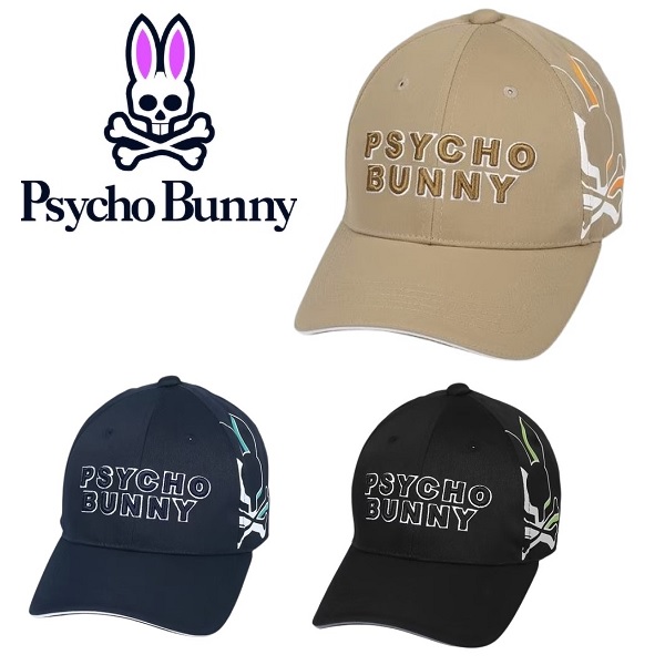 Psycho Bunny サイコバニー　キャップ フリーサイズ Psycho Bunny サイコバニー ゴルフ キャップ NEON BUNNY メンズ