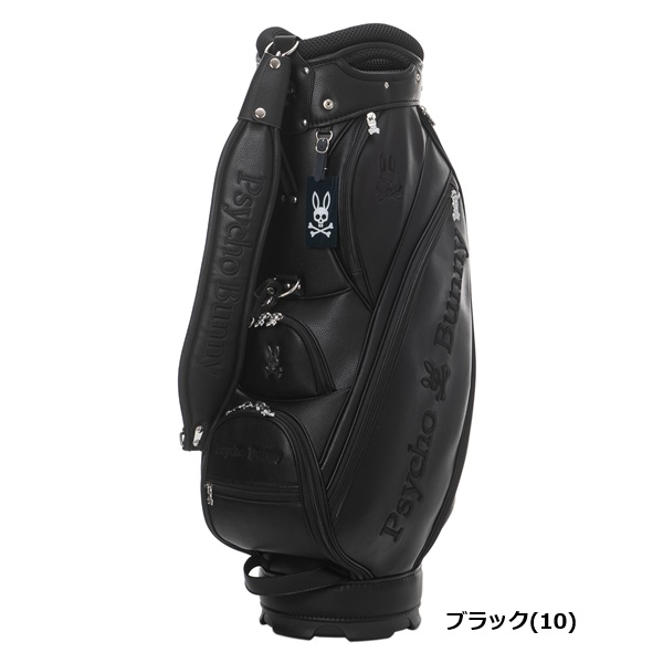 PSYCHO BUNNY キャディバッグ 黒・赤・金　サブバック New Psycho Bunny Golf Caddy Bag PBMG5SC3 | Black | 9-inch
