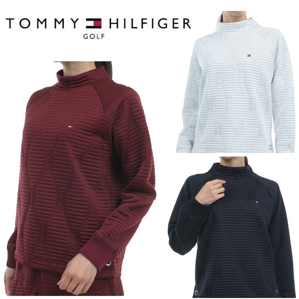 トミー ヒルフィガー ゴルフ ロゴジャカード フレアニットワンピース LL TOMMY HILFIGER GOLF（トミー ヒルフィガー ゴルフ） トミー