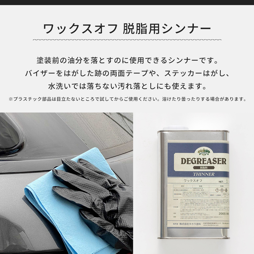 シリコンオフ シリコンクリーナー洗浄 強力脱脂 塗膜剥がし 塗装 車 FRP型の脱脂 強力版ワックスオフ 塗装下地の脱脂などに