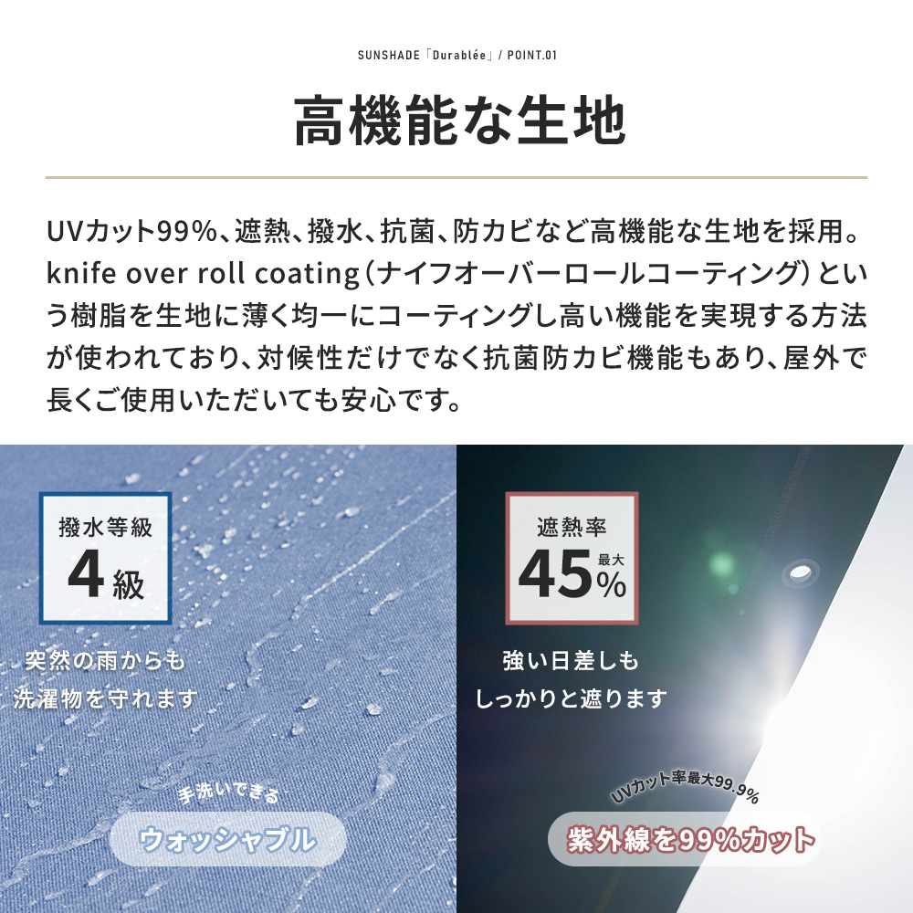 友安製作所 サンシェード 日よけシェード 庭 ベランダ 日除け