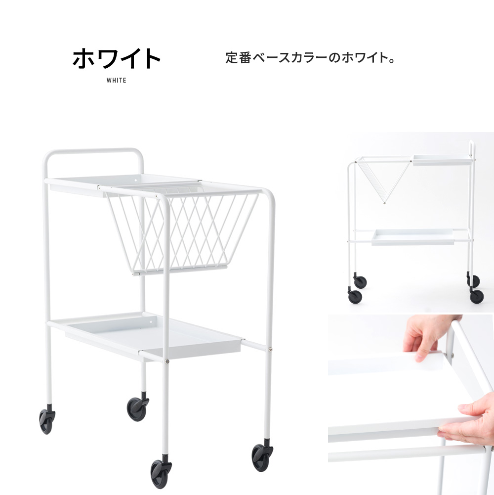 ワゴン キッチンワゴン キャスター付き ワゴンシェルフ スリム 北欧モダン おしゃれ Noter ノーテル C-F-3の画像