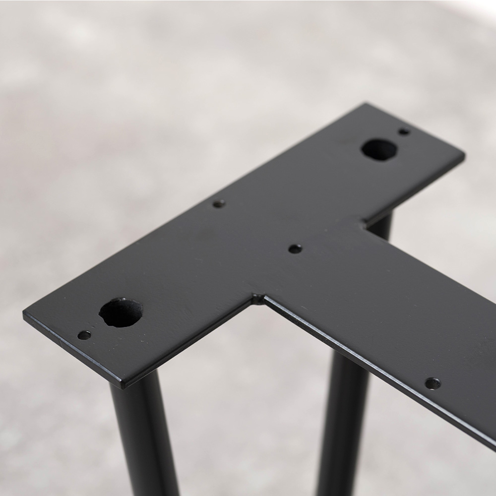 テーブル 脚 アイアンレッグ テーブルの脚 diy パーツ アイアン フレーム  kuguri 2脚1セット 高さ380mm 奥行550mm サンドカラー JQの画像