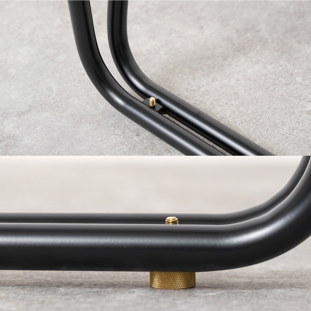 テーブル 脚 アイアンレッグ テーブルの脚 diy パーツ アイアン フレーム  kuguri 2脚1セット 高さ380mm 奥行550mm サンドカラー JQの画像