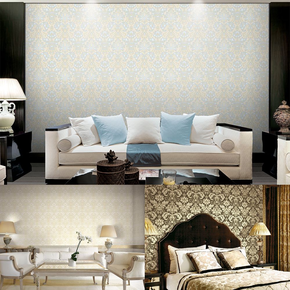 壁紙 ダマスク柄 張り替え 自分で クロス Diy おしゃれ 輸入壁紙 European Damask ヨーロピアンダマスク フリース製 不織布 Kdid002 壁紙 Diyインテリア通販 イゴコチ 通販 Yahoo ショッピング