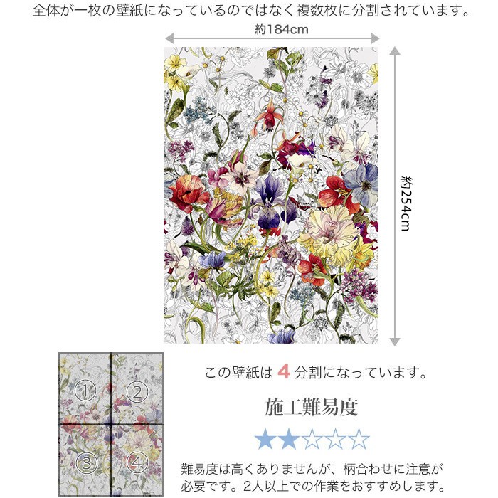 壁紙 フラワー 張り替え 自分で クロス Diy おしゃれ 輸入壁紙 Flora フローラ 4 1 紙製 Kger067 壁紙 Diyインテリア通販 イゴコチ 通販 Yahoo ショッピング