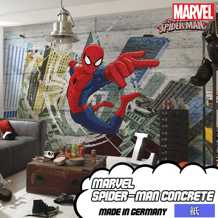 壁紙 おしゃれ スパイダーマン 張り替え 自分で Diy クロス 輸入壁紙 Marvel Spider Man Concrete 8 467 紙製 Kgerd010 カーテン レールのインテリアデポ 通販 Yahoo ショッピング