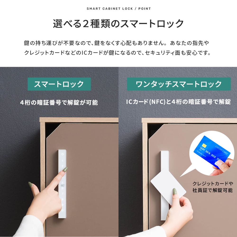 電子錠 後付け キャビネットロック 暗証番号 カード キーレス DIY 電池