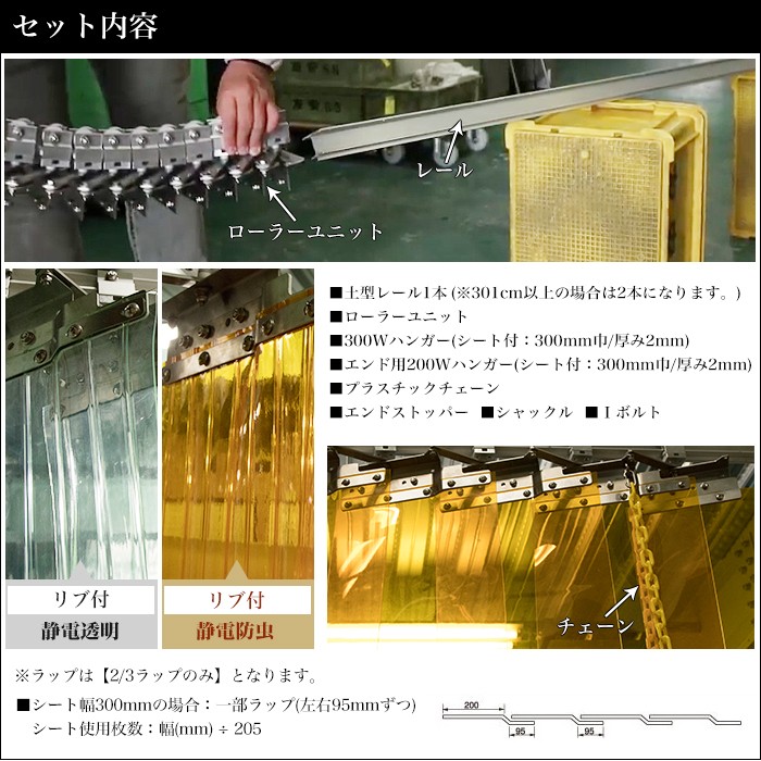 ビニールカーテン 開閉式のれんシート The Norendion 静電透明 静電