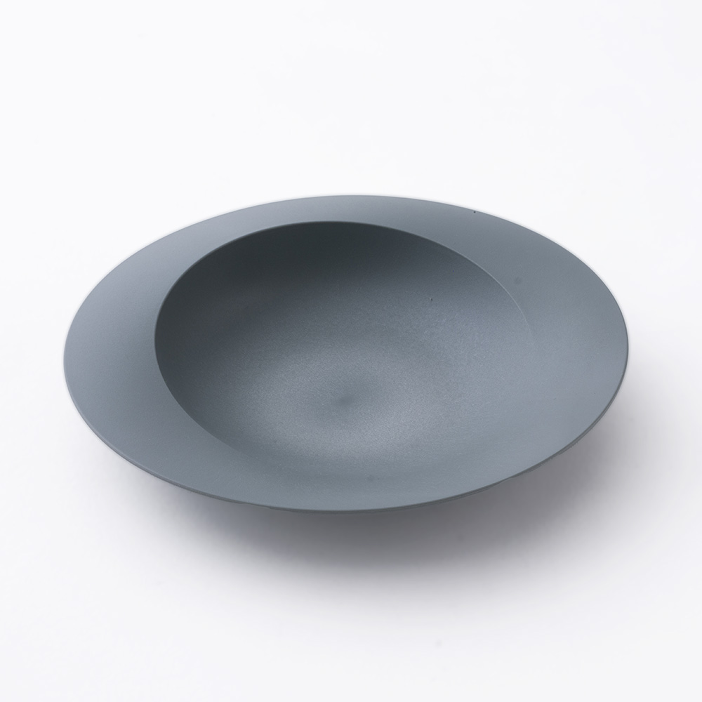 ARASエイラス★未使用品★小皿★楕円★スモークグレー ARAS 皿 食器 カレー皿 深皿スクープ 生涯破損保証 割れない パスタ皿