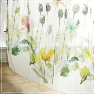 友安製作所 レースカーテン カーテン おしゃれ 絵羽柄 YH949 プラド