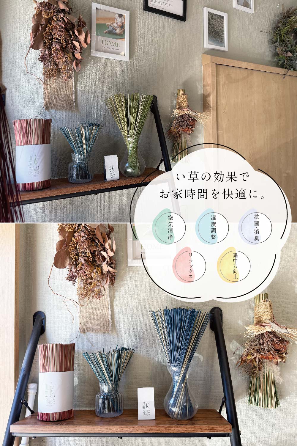置きい草の効果でお家時間を快適に。国産い草を使った消臭・リラックス効果のあるインテリアアイテム