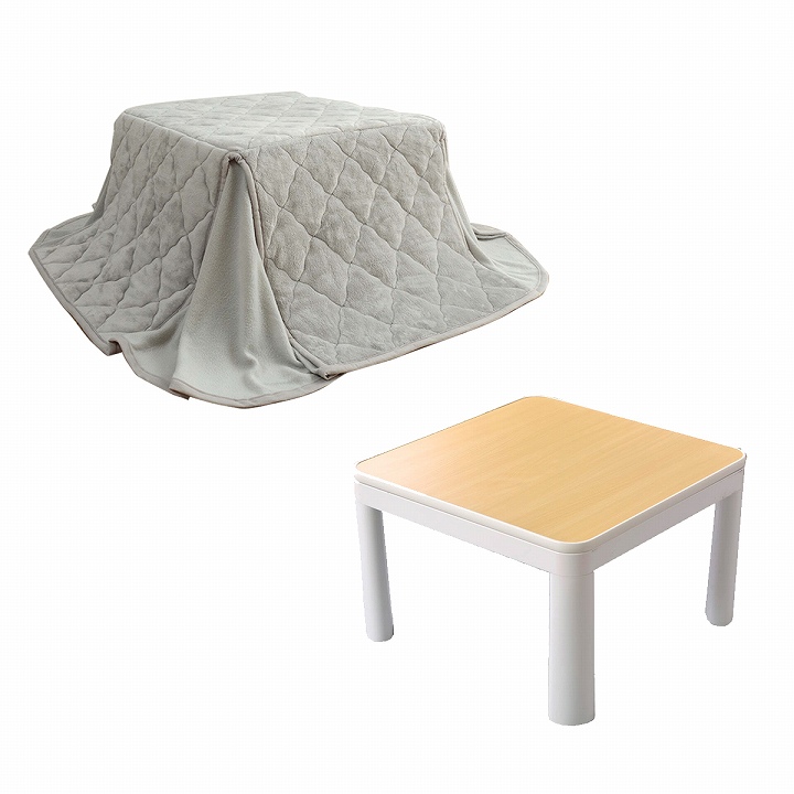 こたつ こたつセット 正方形 省スぺース テーブル 布団 2点セット 一人用 「 フランネル省スペースこたつ掛台セット 」 こたつ台：60×60cm 掛布団：約160×160cm こたつ布団 洗える コンパクト 省エネ 薄掛け 節電対策 tokka こたつ セット 正方形 省スぺース テーブル 布団 2点セット tokka 一人