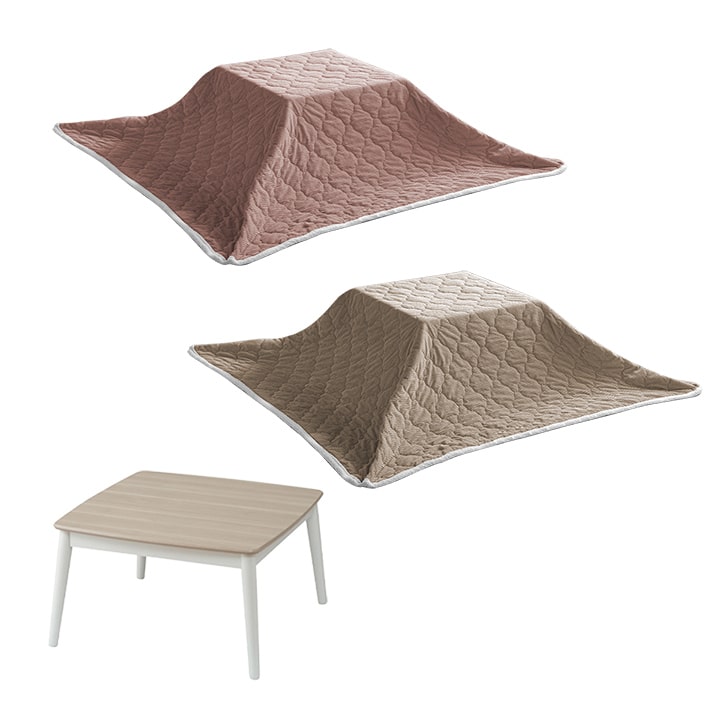 こたつ セット 正方形 こたつテーブルセット クルム掛台2点セット 70