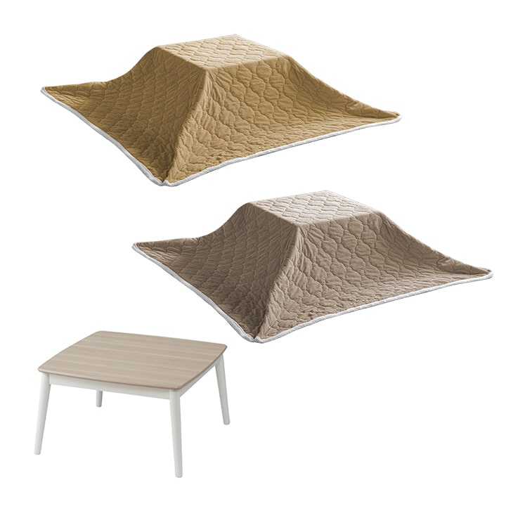 こたつ セット 正方形 こたつテーブルセット クルム掛台2点セット 70