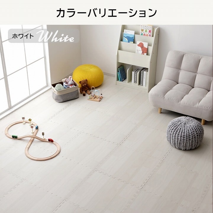 新品 12畳 木目調 PE素材マット アンティークホワイト 60cm幅 1級防音 新品