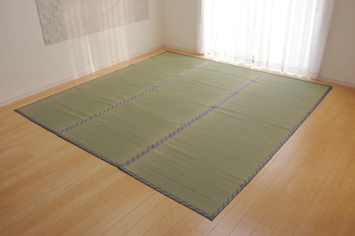 上敷き 柿田川 本間4.5畳(286×286cm) 4畳半 ござ 日本製 国産 畳の上に 
