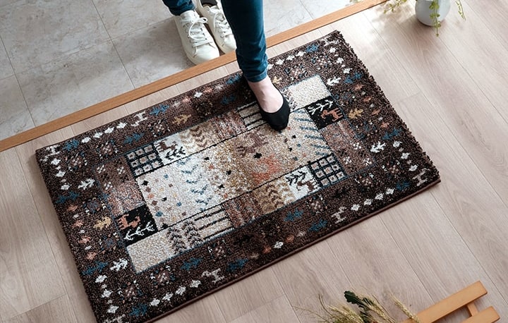 イケヒコ 玄関マット 屋内 室内 北欧 おしゃれ ウィルトン織 マット