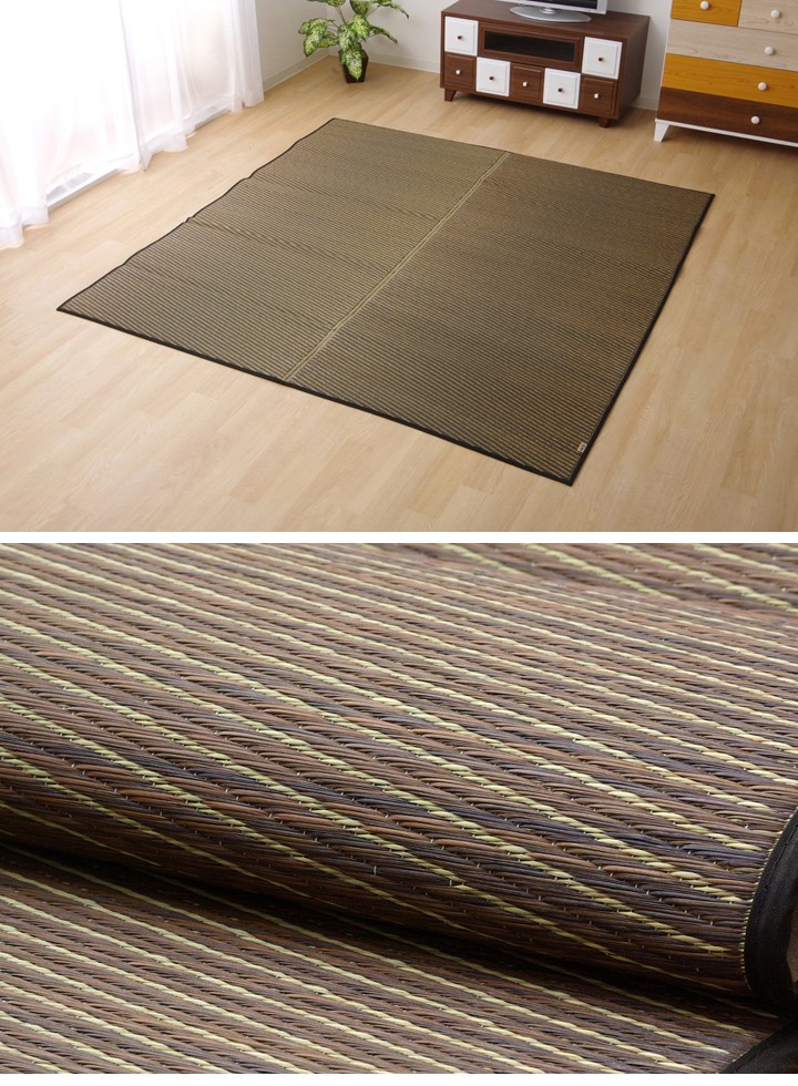 イケヒコ い草ラグ 3畳 国産 Fソリッド 191×250cm ふっくら 夏用 ラグ