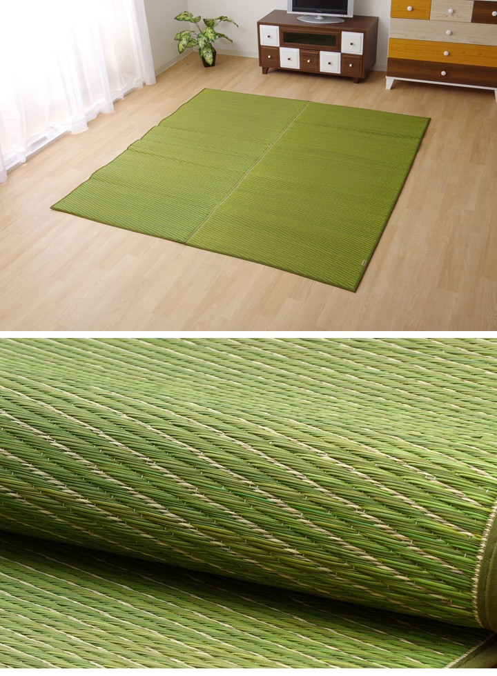 イケヒコ い草ラグ 3畳 国産 Fソリッド 191×250cm ふっくら 夏用 ラグ