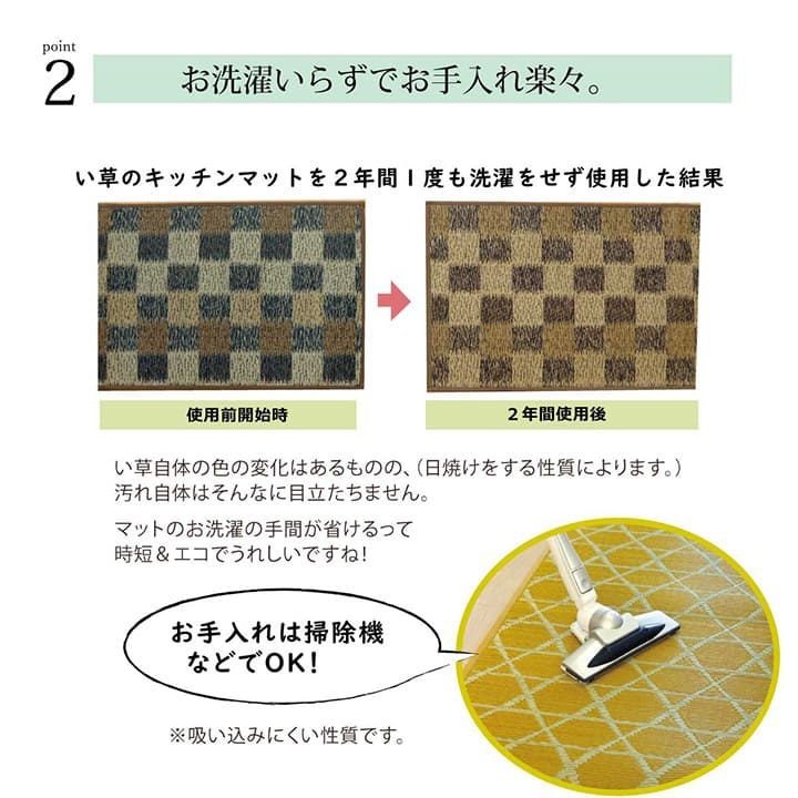 キッチンマット おしゃれ 日本製 約60×270cm 洗濯不要 防汚性 和モダン 
