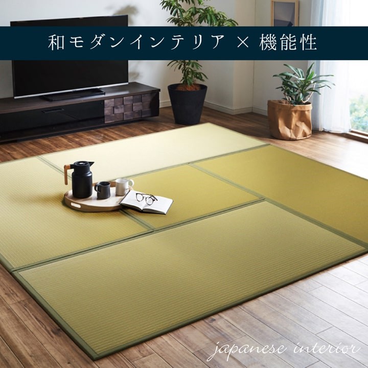 置き畳 ユニット畳 システム フローリング あぐら PP 約82×82cm 半畳 12枚セット 国産 日本製 水に強い ポリプロピレン ビニール製  敷き畳 敷く畳