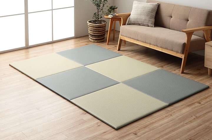 イケヒコ 置き畳 国産 日本製 畳 ユニット畳 ミーサ 70×70cm 6枚セット 