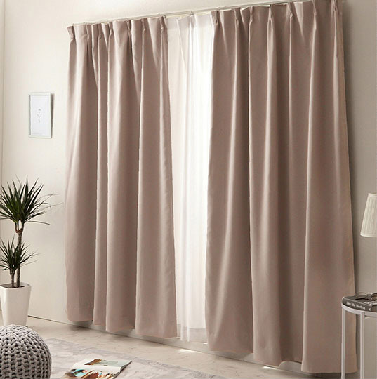 カーテン ドレープカーテン 150cm幅 シャンテ 幅150 遮光 2級 遮光