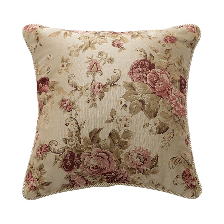 アキアカネ　花柄クッション　アンティーク イケヒコ 背当てクッション オリビア セアテクッション 約43×43cm 日本