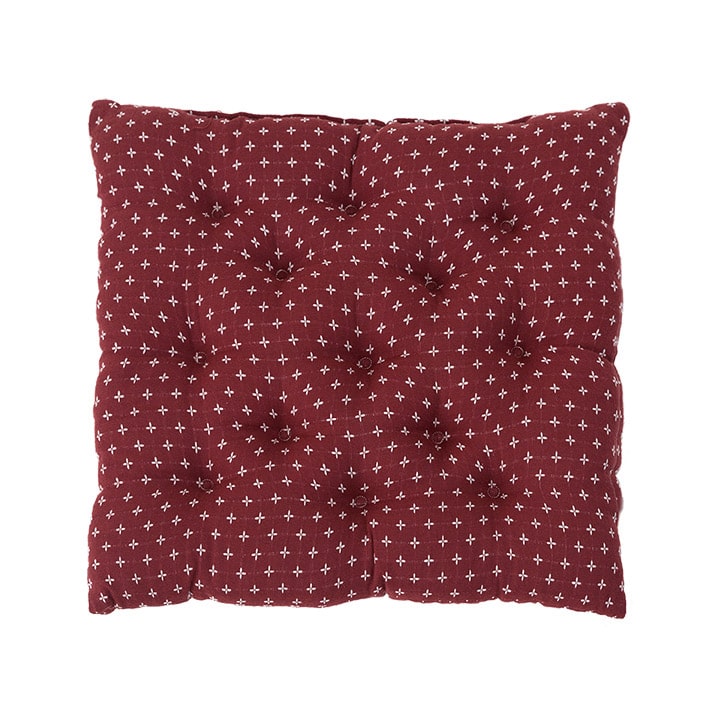 イケヒコ 座布団 クッション 刺し子 小座布団 約45×45cm おしゃれ