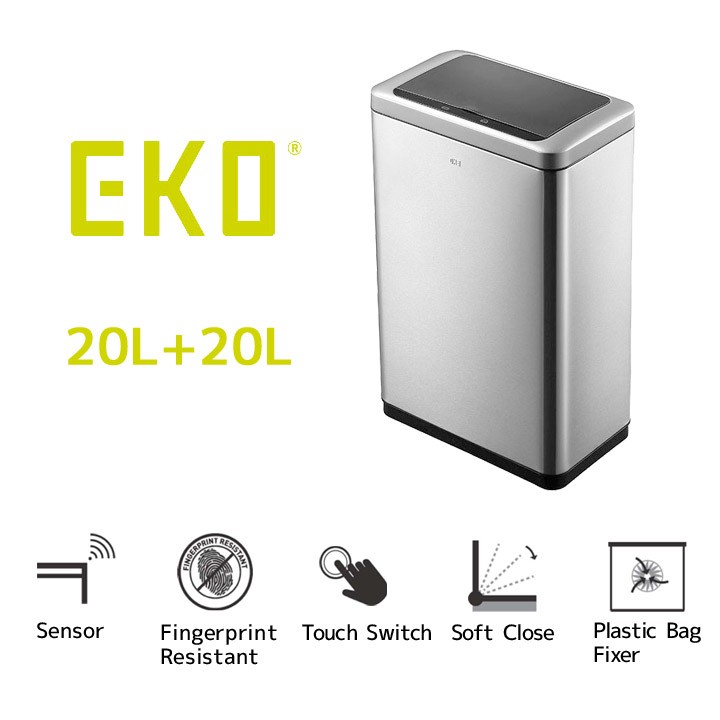 ゴミ箱 45リットル 45L センサー付きゴミ箱EKO ステンレス 蓋付き