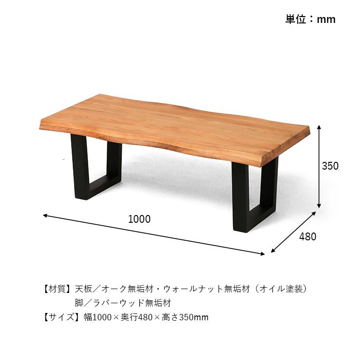 センターテーブル レックス 48×100cm 幅100cm ローテーブル
