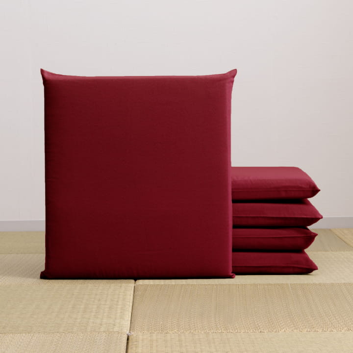 大判/座布団5枚組　美品 座布団 5枚 セット来客用 手作り 八反伴 59×63 国産 高級感 クッション