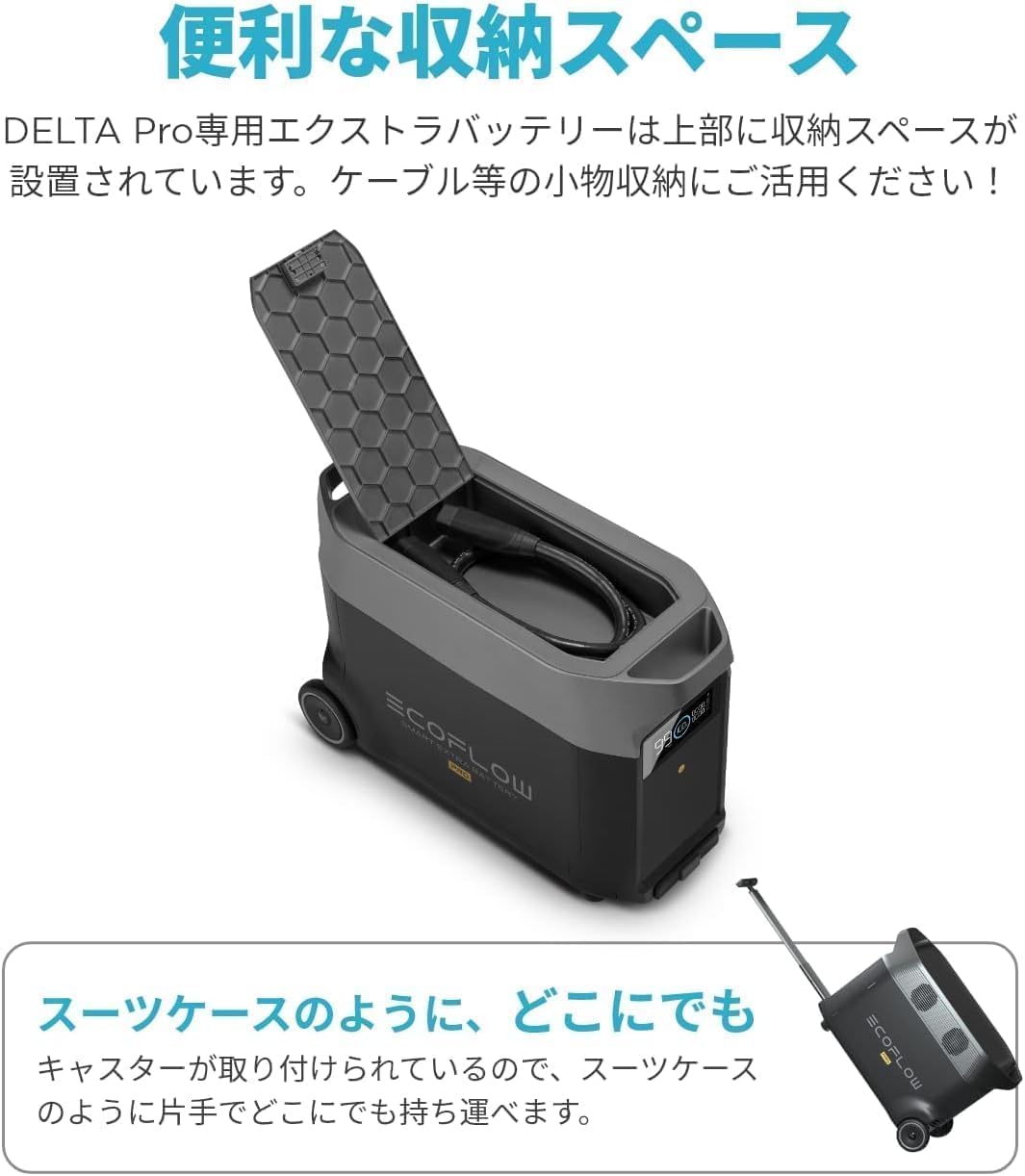 [新品未開封] Pro専用エクストラバッテリー 整備済品】EcoFlow DELTA Pro 専用エクストラバッテリー 7200Wh容量